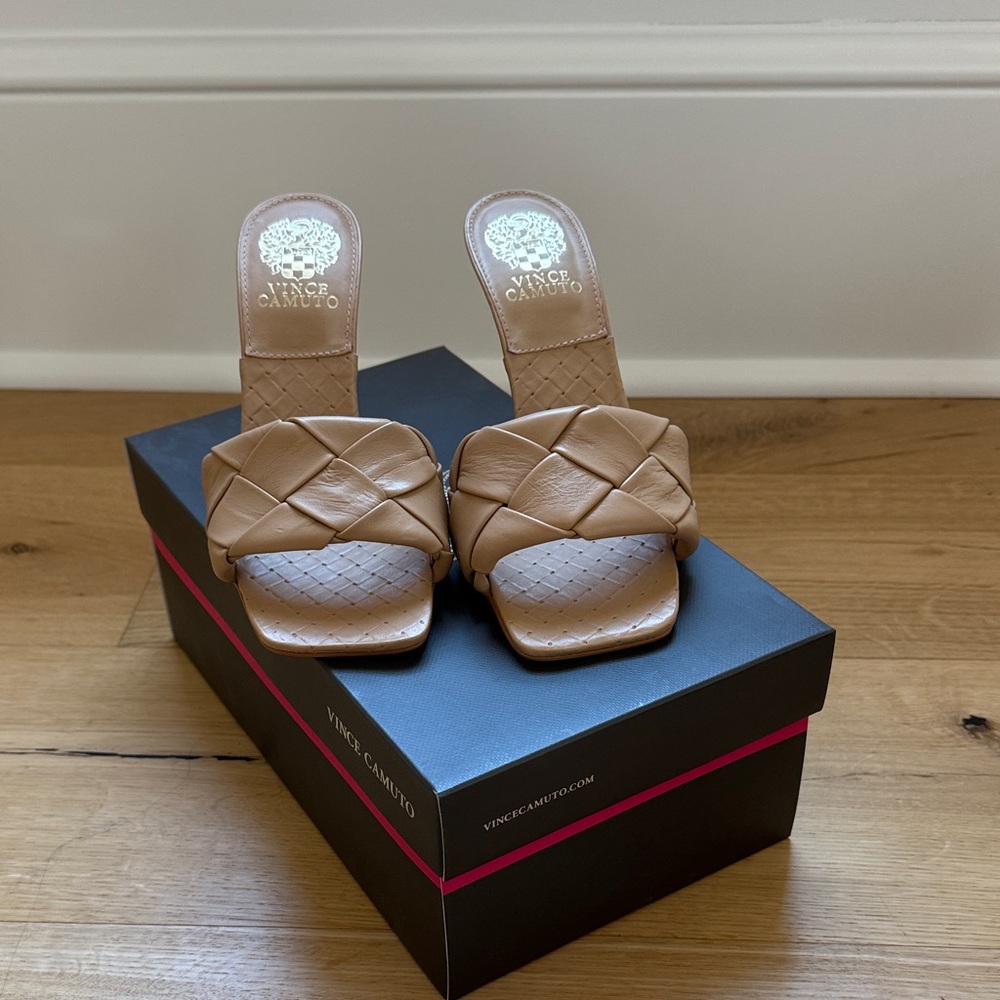 Vince Camuto Brown Quilted Women's Heels